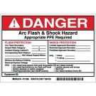 B7569 5x7 Blk/red/wht 5/pk Arc Flash Lbl