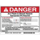 B7569 5x7 Blk/red/wht 5/pk Arc Flash Lbl