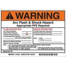 B7569 5x7 Blk/org/wht 5/pk Arc Flash Lbl
