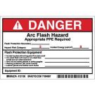 B7569 4x6 Blk/red/wht 5/pk Arc Flash Lbl