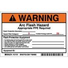 B7569 4x6 Bk/or/rdwt 5/pk Arc Flash Lbl