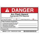 B7569 4x6 Blk/red/wht 5/pk Arc Flash Lbl