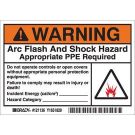 5" x 3.5" Black/Orange Vinyl Film Warning Label