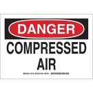 DANGER Compressed Air Sign - Light Duty Plastic - Black/Red on White - 7 x 10
