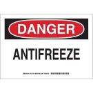 DANGER Antifreeze Sign - Non-reflective Aluminum - Black/Red on White - 7 x 10