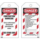 B851 5.75x3 Blk/red/wht 25/pk Const Barr