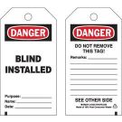 B851 5.75x3 Blk/red/wht 25/pk Blind Tag