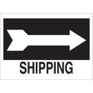 Shipping Sign - Non-reflective Aluminum - Black on White - 10 x 14