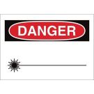 DANGER Sign - Light Duty Plastic - Black/Red on White - 7 x 10