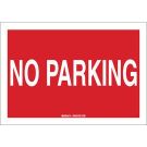 NO PARKING Always Keep Clear Sign - Light Duty Plastic 7 x 10 - White on Red