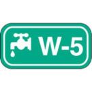 Energy Source Tags For Water - White on Green