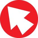 Replacement Arrow (to Be Used With The Fire - Changeable Signs) - White on Red - 4 x 4