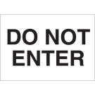 Do Not Enter Sign - Non-reflective Aluminum 10 x 14 - Black on White