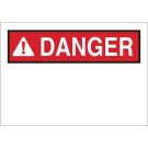 DANGER Sign - Self-sticking Polyester - Black/Red on White - 7 x 10