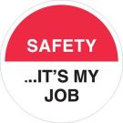 B946 Hard Hat Lbl 2 In Dia 4-up Blk/red/wh