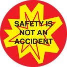 B946 Hard Hat Lbl 2 In Dia 4-up Red/blk/ye