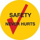 B946 Hard Hat Lbl 2 In Dia 4-up Red/blk/ye