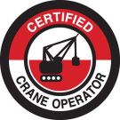 B946 Hard Hat Lbl 2 In Dia 4-up Blk/red/wh