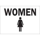 Women Sign - Light Duty Plastic 10 x 14 - Black on White