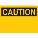 CAUTION Sign - Premium Fiberglass - Black on Yellow - 7 x 10