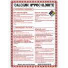 Calcium Hypochlorite Potential Hazards Sign- Calcium Hypochlorite - Black/Blue/Red/Yellow on White - 10 x 7