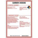 Carbon Dioxide Potential Hazards Sign- Carbon Disulfide - Black/Blue/Red/Yellow on White - 10 x 7