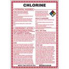 Chlorine Potential Hazards Sign- Chlorine - Black/Blue/Red/Yellow on White - 10 x 7