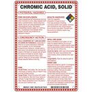 Chromic Acid, Solid Chromium Anhydride Potential Hazards Sign- Chromic Acid, Solid Chromium Anhydride - Black/Blue/Red/Yellow on White - 10 x 7