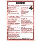 Isopropyl Acetate Potential Hazards Sign- Isopropyl Acetate - Black/Blue/Red/Yellow on White - 10 x 7