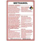 Methanol Potential Hazards Sign- Methanol - Black/Blue/Red/Yellow on White - 10 x 7