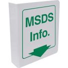 L MSDS Info Sign - Rigid Polyethylene, High Visibility L-style - Green on White - 12 x 9