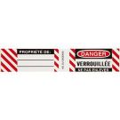 Lockout Labels - Steel DANGER VERROUILLEE NE PAS ENLEVER 6 Pack