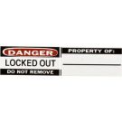 Lockout Labels - Steel DANGER LOCKED OUT DO NOT REMOVE 6 Pack