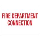 Fire Emergency & Disaster Sign - Non-reflective Aluminum - Red on White - 10 x 14