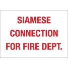 Fire Emergency & Disaster Sign - Non-reflective Aluminum - Red on White - 10 x 14
