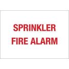 Fire Emergency & Disaster Sign - Non-reflective Aluminum - Red on White - 10 x 14