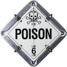 FLIP-STYLE PLACARDS - Aluminum, One Piece Frame - Black on White - 13.625 x 13.625
