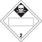 DOT Vehicle Placard - Pressure Sensitive Vinyl, Self Sticking - Black on White - 10.75 x 10.75