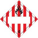 4 Sign - Pressure Sensitive Vinyl, Self Sticking - Black/Red on White - 10.75 x 10.75