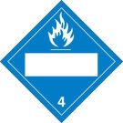 4 Sign - Premium Fiberglass, For Use In Placard Holders - Blue on White - 10.75 x 10.75