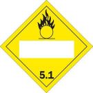5.1 Sign - Pressure Sensitive Vinyl, Self Sticking - Black/Yellow on White - 10.75 x 10.75