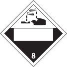 DOT Vehicle Placard Sign - Premium Fiberglass, For Use In Placard Holders - Black on White - 10.75 x 10.75
