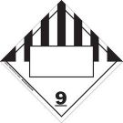 9 Sign - Polycoated Tagstock, For Use In Placard Holders - Black on White - 10.75 x 10.75