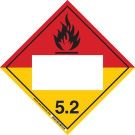 5.2 Sign - Premium Fiberglass, For Use In Placard Holders - Black/Red/Yellow on White - 10.75 x 10.75