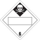 6 Sign - Polycoated Tagstock, For Use In Placard Holders - Black on White - 10.75 x 10.75