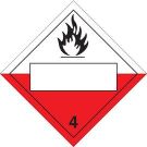 4 Sign - Premium Fiberglass, For Use In Placard Holders - Black/Red on White - 10.75 x 10.75