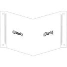 Blank Sign - Rigid Polyethylene, High Visibility V-style - White - 12 x 18