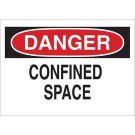 DANGER Confined Space Sign - Premium Fiberglass - Black/Red on White - 7 x 10