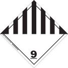 9 Sign - Premium Fiberglass, For Use In Placard Holders - Black on White - 10.75 x 10.75