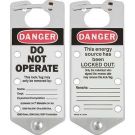 Labeled Danger Do Not Operate White Lockout Hasps 5-Pack